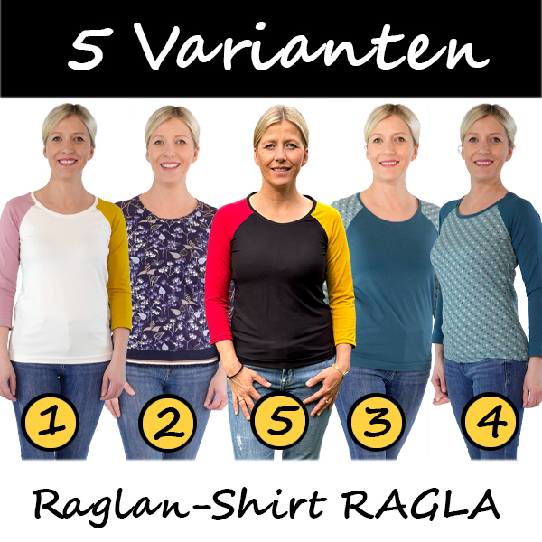 Nähboxen 5 Varianten Raglanshirt RAGLA